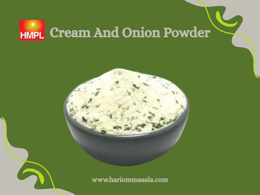 Cream and onion powder 